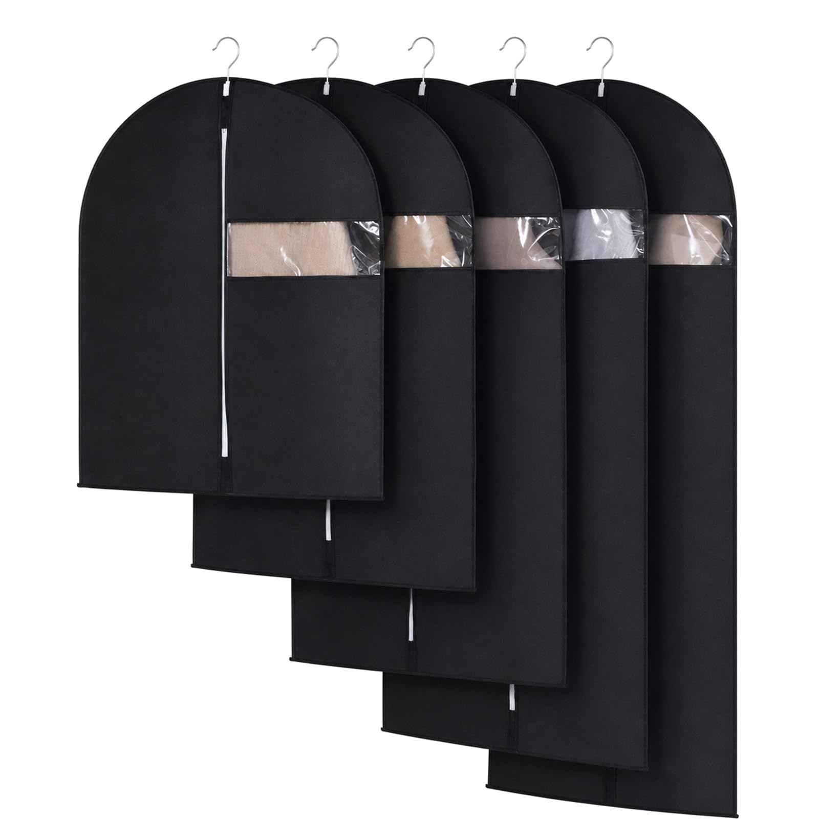 Kleider Staubbeutel,Kleiderhülle,Durchscheinende Kleiderschutz Hülles,Staubdicht,Atmungsaktiv,Feuchtigkeitsbeständig,für Anzüge,Kleider,Mäntel,Jacken,Hemden,Pullover und Übermäntel