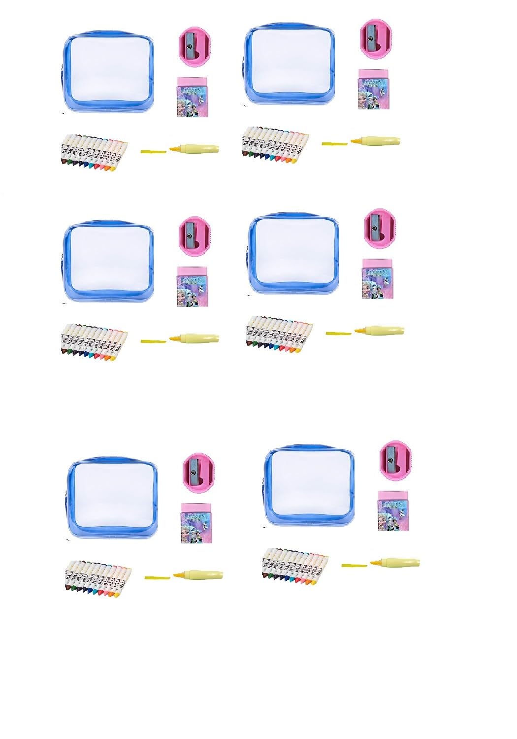 MPK Perfect Kids Pouch in Combo Set/Return Gift for Kids Birthday/Kanya pujan Gift/Kanjak Gift/Navratri Return Gifts (12pc cryon Colors/1 Eraser/1 Sharpner/1 Mini Highliter with Pouch) Pack of 6set (B0CK6HLXWL) Amazon Price History, Amazon Price Tracker