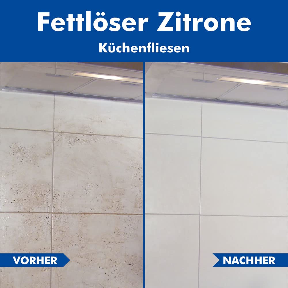 ABACUS® Fettlöser Zitrone Konzentrat, Zitronen Allzweckreiniger Konzentrat, Küchenreiniger, Kraftreiniger, Universalreiniger, Nikotinentferner – Fettlöser Zitrone Konzentrat 2x 1000 ml (7699.2)