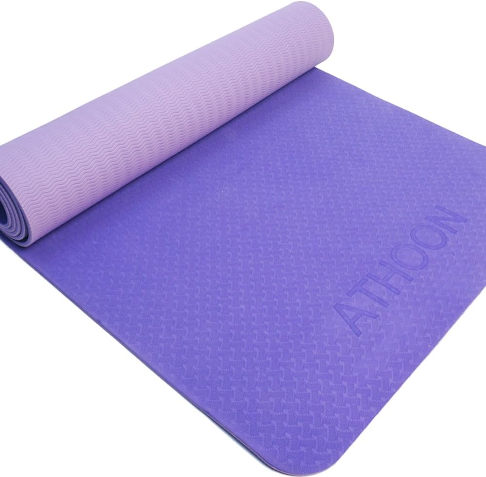 ATHOON Yoga Mats Thick Non Slip 2018 New Eco Friendly Exercise Mat for Pliate Iyengar Yoga Mat for Bikram Ashtanga Hatha for Women and Men