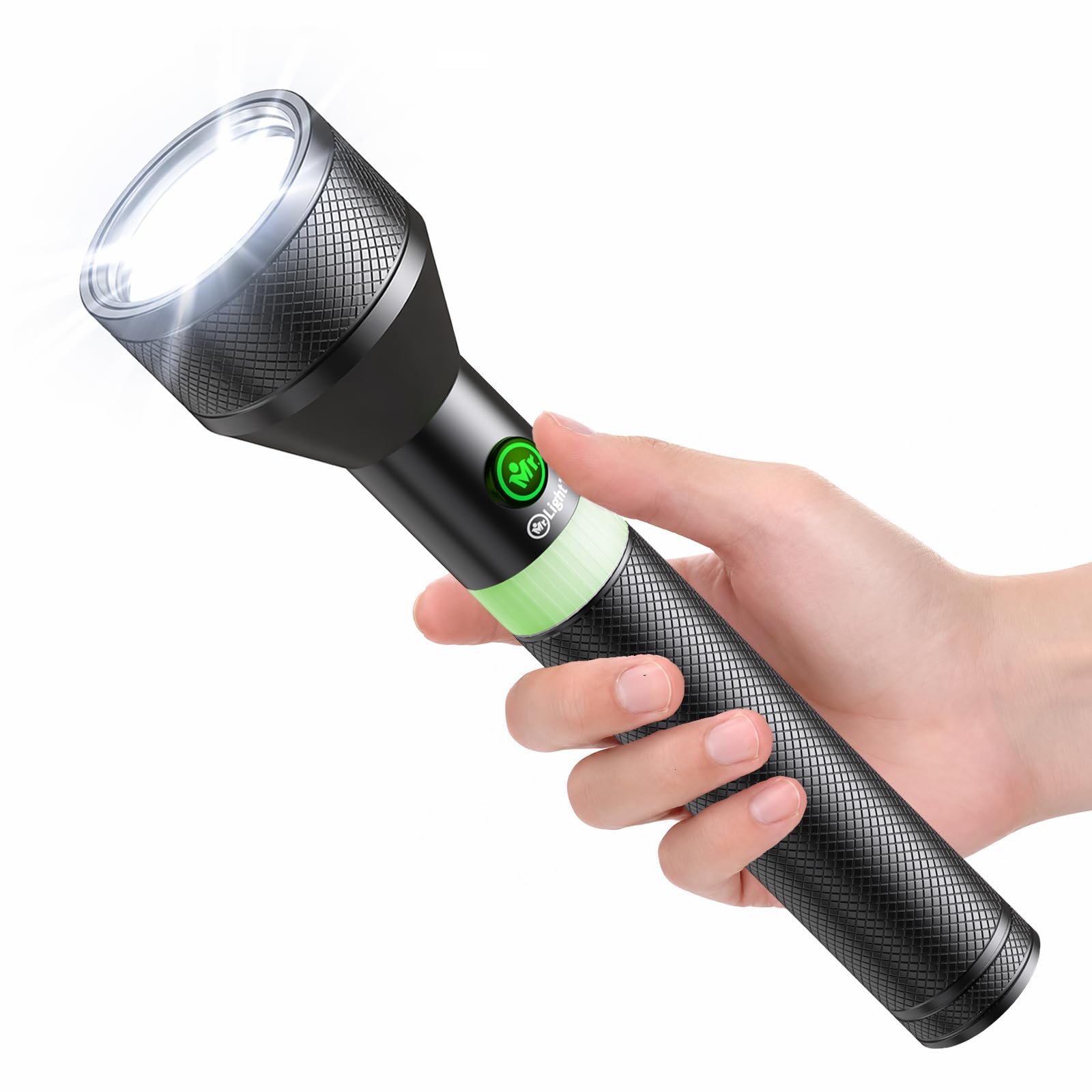 Mr.Light 3000mAh Torch Light Rechargeable LED Flashlight, 1600m Long Range, High Lumens, CREE XPE LED, Type-C Charging, Aluminium Alloy Body, Waterproof Hand Torch for Home, Travel, Camping
