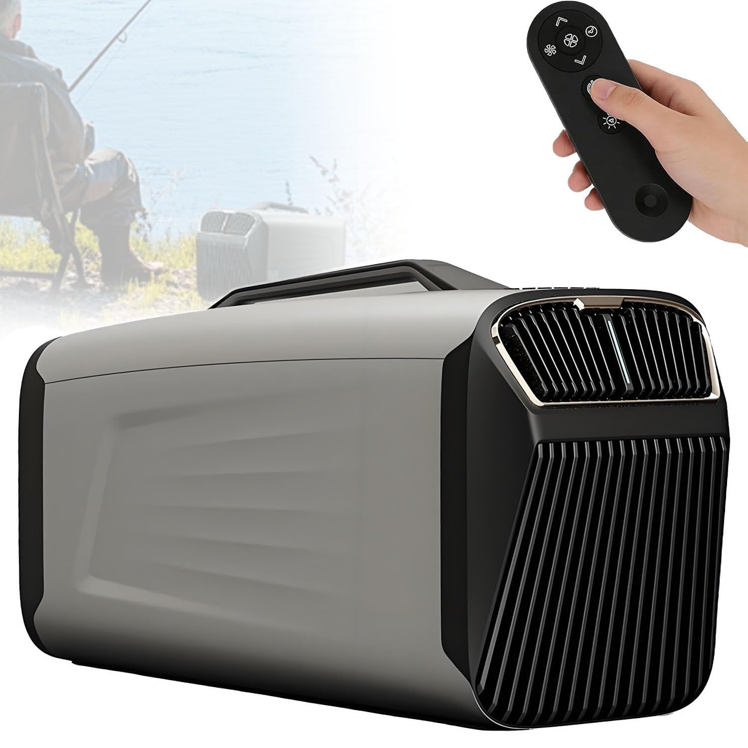 UORDBY 5200 BTU Portable Tent Air Conditioner, Camping Ac, Features A Dual-Duct Design, Automatic Evaporation (Eliminating The Need For Drainage), A Cooling Coverage Area Of ​​8–10 M² Grey-12V