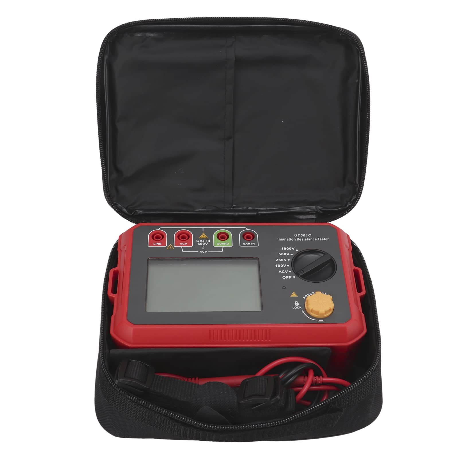 aqxreight UT501C Probador de Resistencia de Aislamiento Digital Detector de Fugas Portátil para Pruebas Eléctricas, Medidor de Aislamiento Confiable para Motores, Cables y Circuitos, Grado Profesional