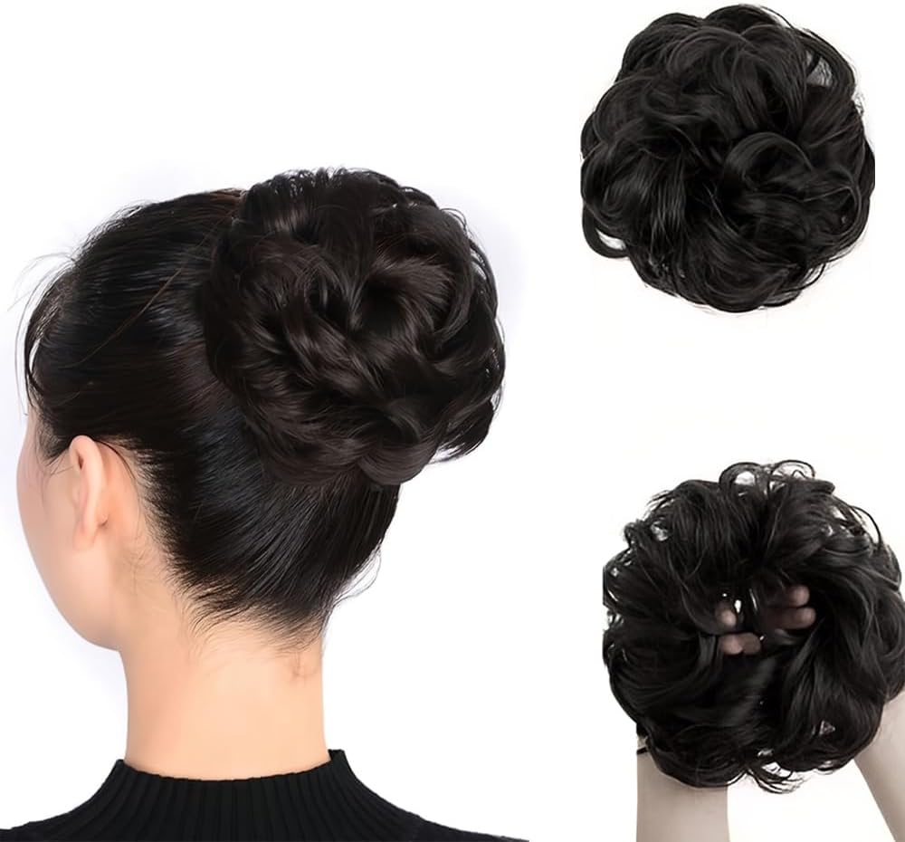 VIEWS Natural Black Juda Bun Fashion Hair Extension For Women