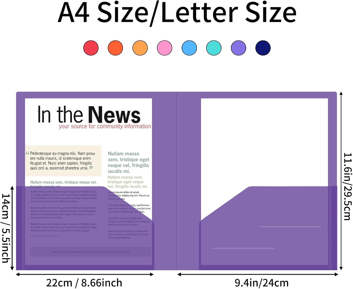 Flexible Folder 360° Pivotable Project Organizer Binder - 2 Pack With Tab Dividers & Pockets, Purple 3 Ring Binders With Dividers