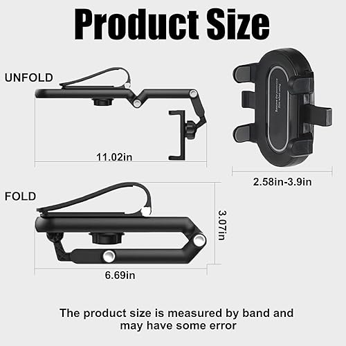 Miniatura 2 de Soporte de teléfono para visera solar, soporte retráctil giratorio de 360, soporte para teléfono celular de automóvil, clip de montaje de teléfono