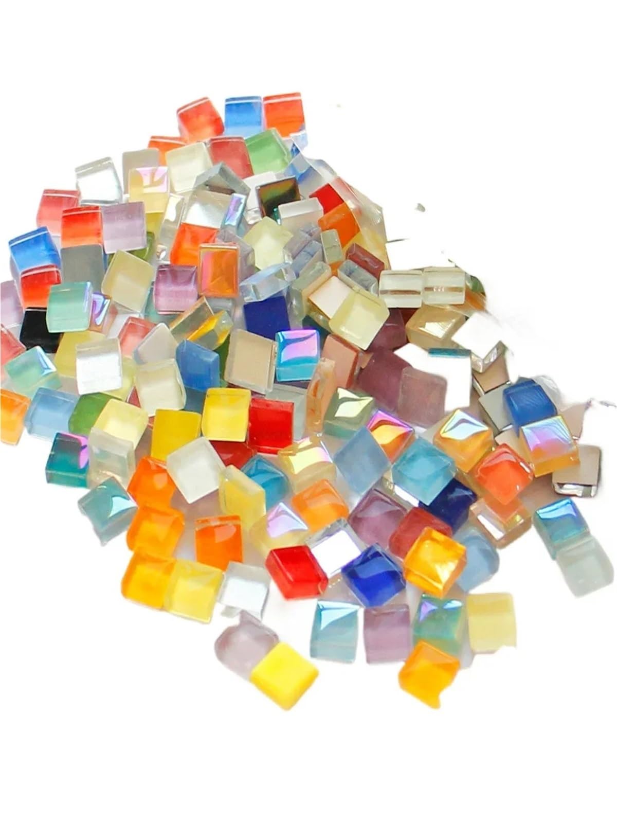 Azulejos de mosaico para manualidades, azulejos de mosaico multicolor, fabricación de cristales, suministros de manualidades, vidrio de arte alrededor de 800-1000 piezas, 1 kg (color 23)