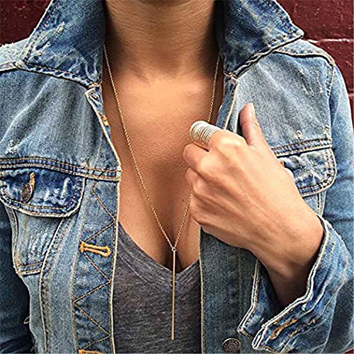 Fstrend Fashion Long Necklace Dainty Simple Chain Necklaces Jewelry for Women and Girls(Silver) 6 Fstrend Fashion Long Necklace Dainty Simple Chain Necklaces Jewelry for Women and Girls(Silver)