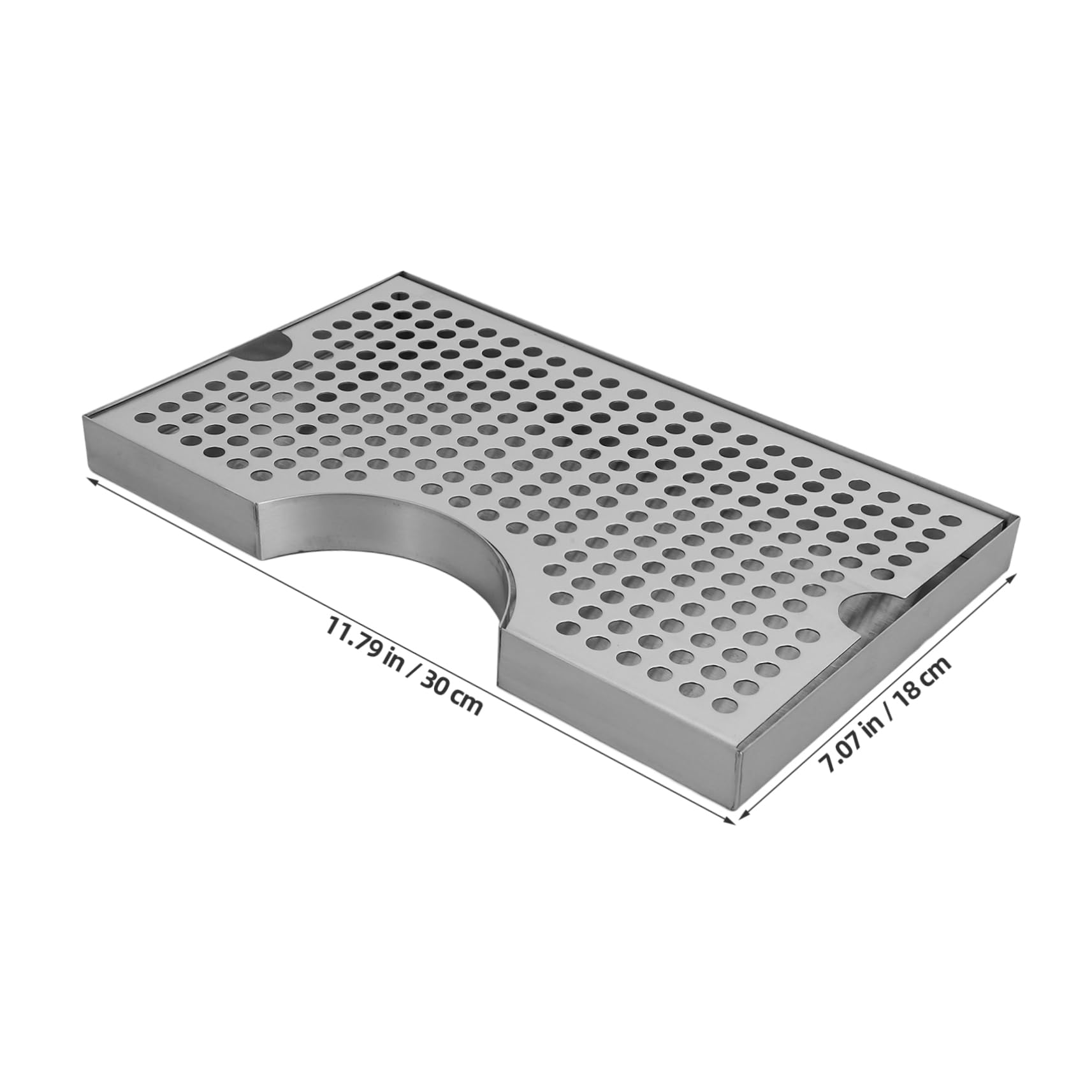 Bandeja de Goteo para Dispensador de Cerveza, Acero Inoxidable 304, 1 | Plata, Formato Compacto para Kegerator, Pieza de Recogida Base Antideslizante
