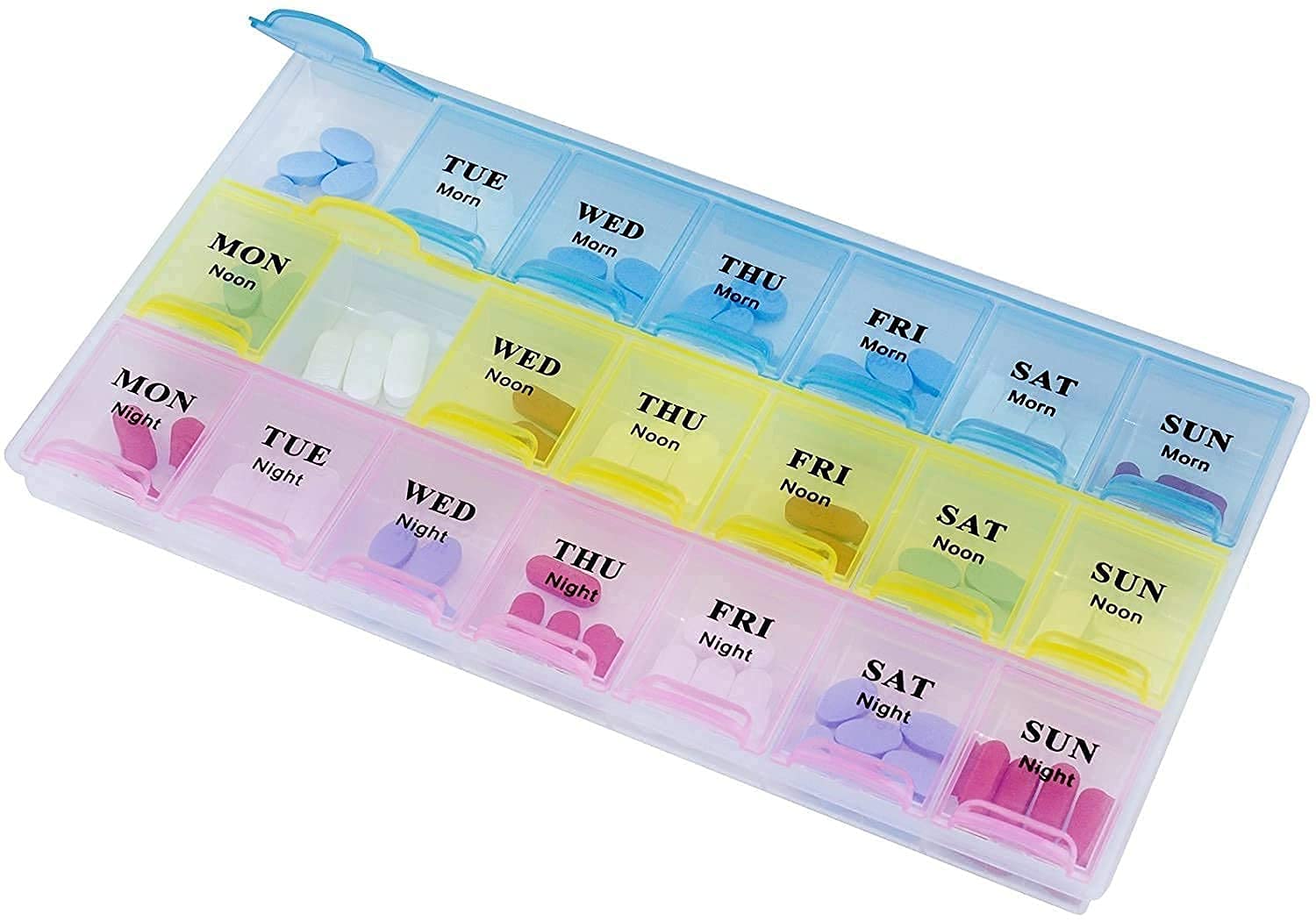 Medicine Organizer Reminder Storage Box 21 Days or 3 Weeks | Plastic-image-3