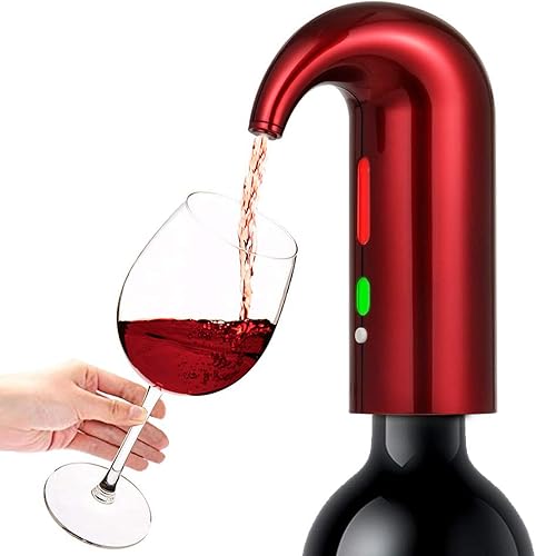 Aireador de vino, bomba de decantador de vino portátil y dispensador automático de un solo toque para vino tinto y blanco