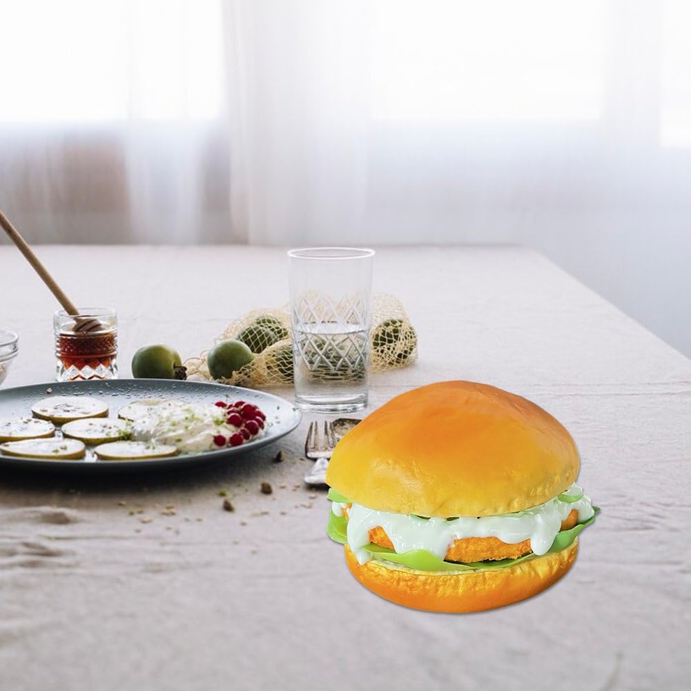 Dianzan Realistyczny Fałszywy Model Hamburgera do Prezentacji Restauracji. Rekwizyty do Fotografii.