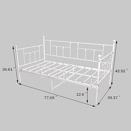 Miniatura 3 de HAHRIR Juego de marcos de metal para sofá cama individual, soporte de listones de acero de primera calidad, selección de sofá multifuncional