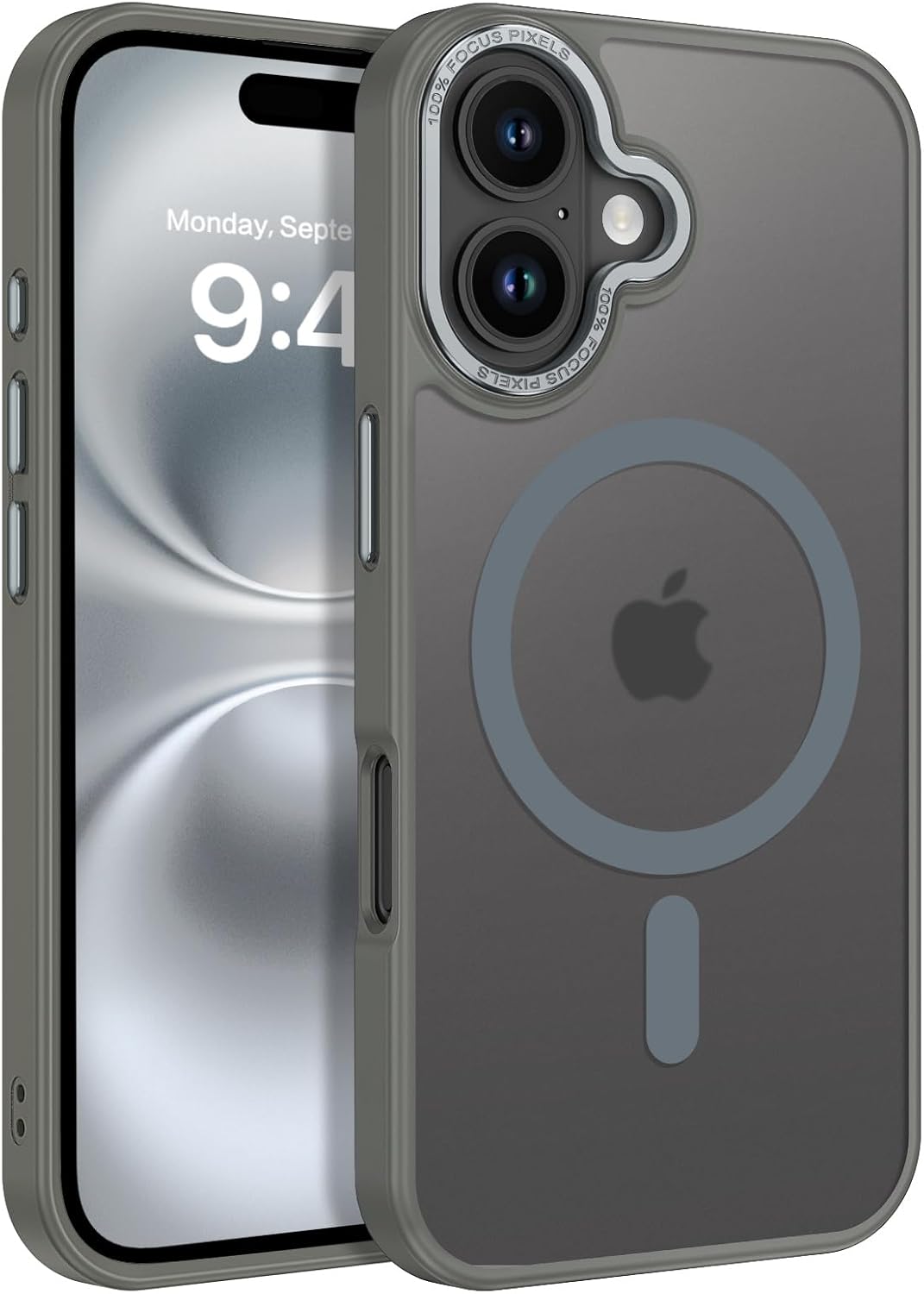 BENTOBEN Compatible with iPhone 16 Plus Case for Magnetic iPhone 16 Plus Phone Case [Compatible with Magsafe] Slim Translucent Matte Shockproof Bumper Drop Protection Women Boy Cover, Light Grey