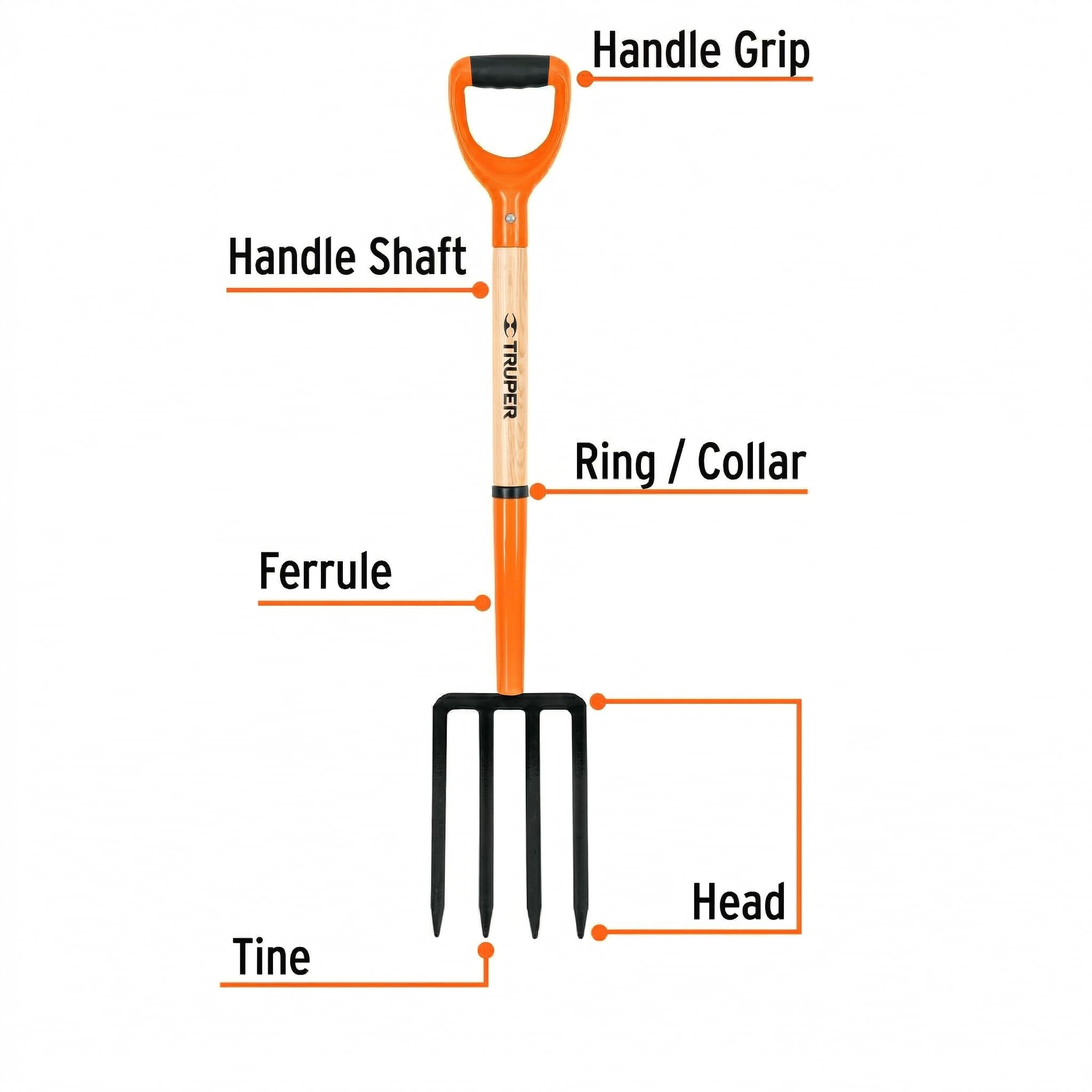 TRUPER BJ-4P Poly Y-Handle widelec widełkowy