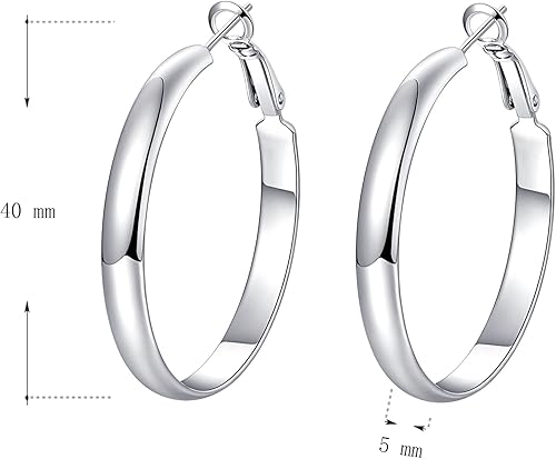 Miniatura 3 de Aretes de aro chapados en oro de 18 quilates, aretes redondos