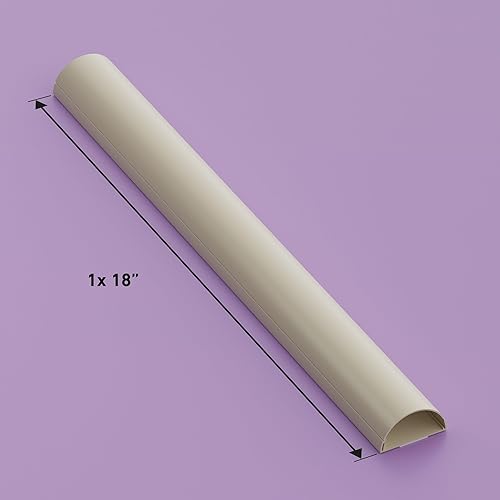 Miniatura 4 de D-Line Ocultador de cables para TV, cubierta de cable semicircular para TV de montaje en pared, canaleta con bisagras de una pieza, pintable,