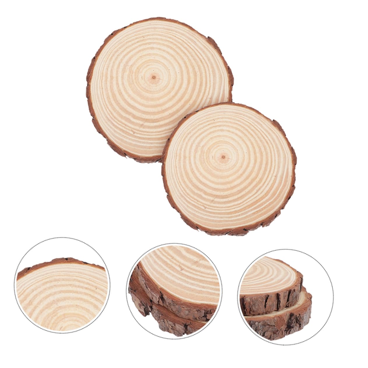 POPETPOP 2Pcs Outdoor Decorative Garden Stepping Stones Wooden Pathway Stones for Lawn Decor Non-Slip Walkway for Patios and Gardens