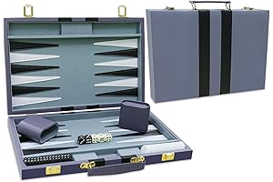 Classic 11-inch Backgammon Set with Premium Leather Case