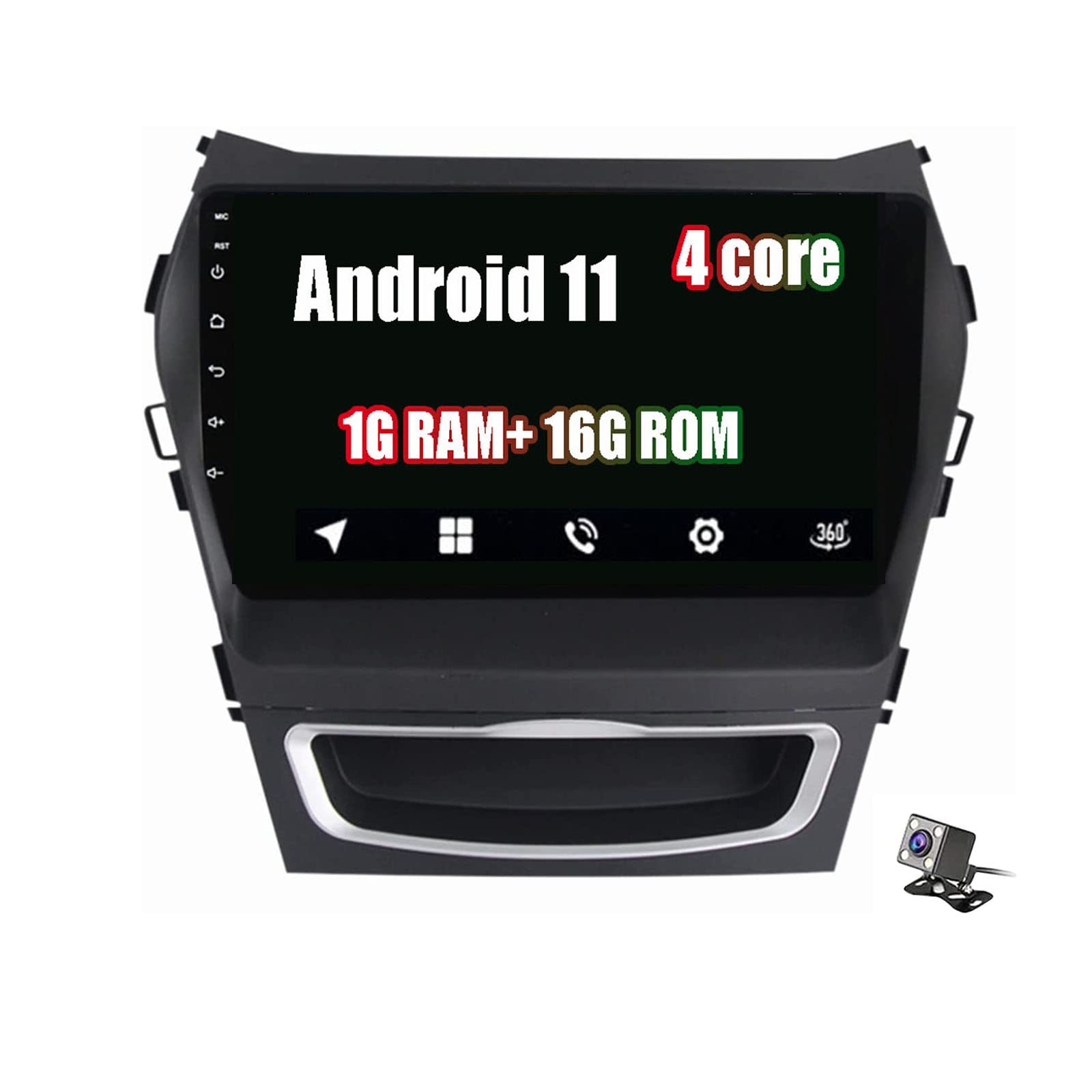 Autoradio tactile 9 pouces pour remplacer l'écran d'origine Santa Fe 2013-2017 avec CarPlay