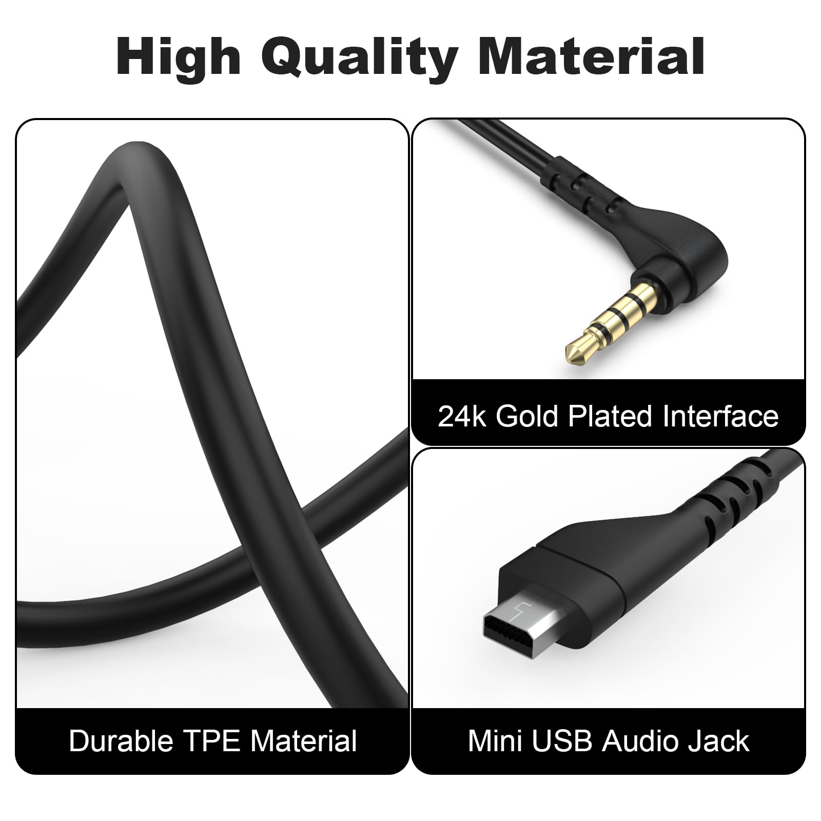 Wymienny kabel audio Arctis 5 kompatybilny ze słuchawkami do gier SteelSeries Arctis 3, Arctis Pro, Arctis 5, Arctis 7, kabel audio 3,5 mm do GameDac