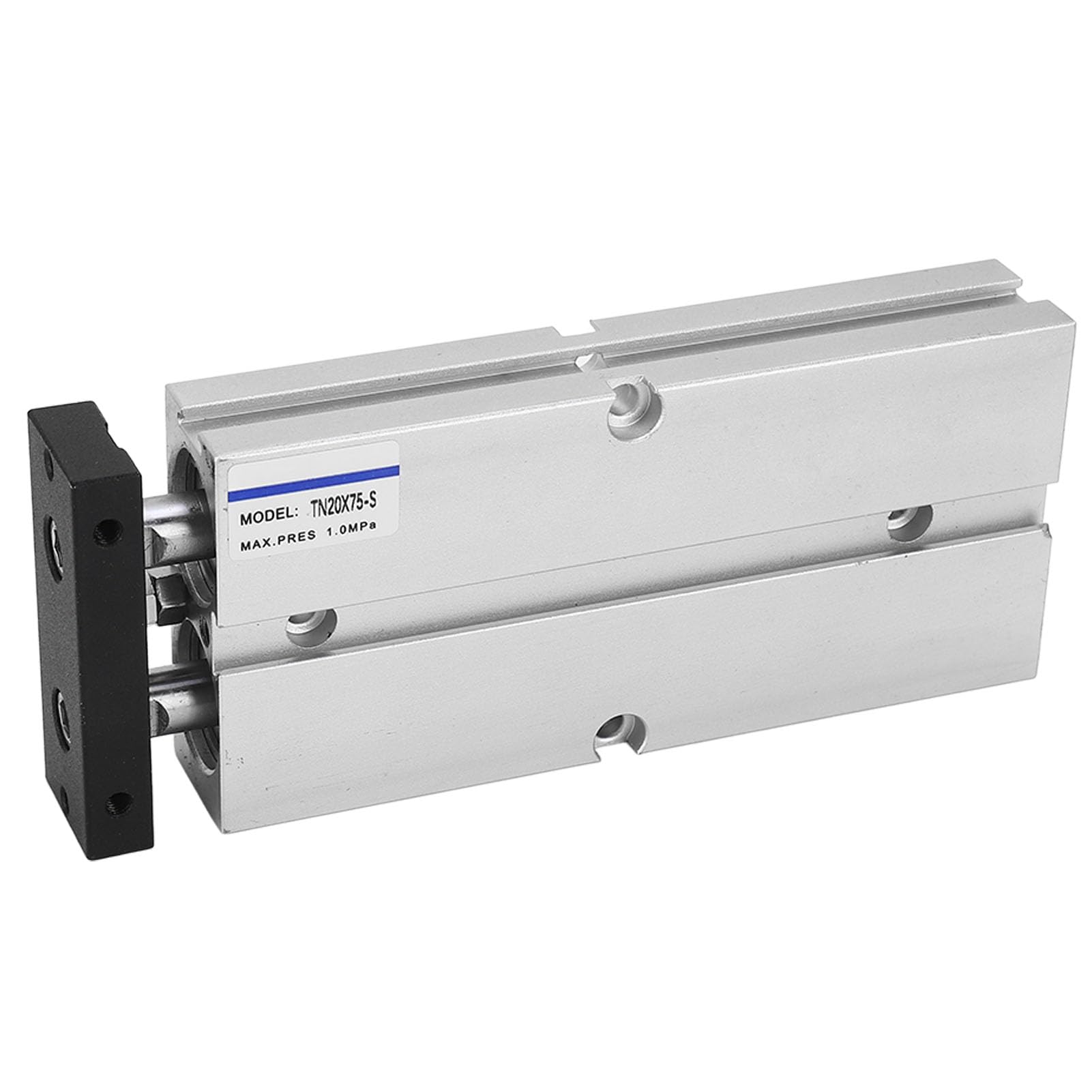 Luftzylinder, Doppelwellenstange Pneumatik Luftzylinder, 2 Kolben Doppelwirkender Zylinder, Magnet Doppelwellenzylinder Dichtungsluftzylinder (70mm Hub)