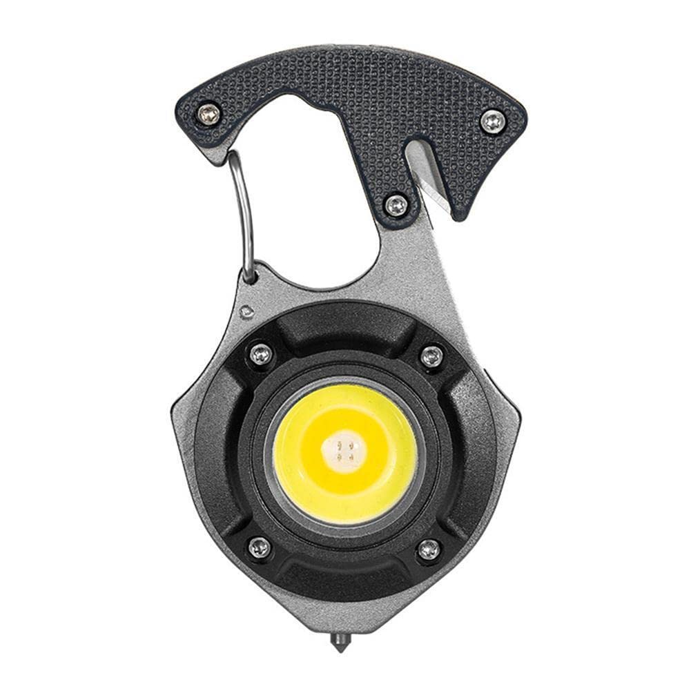 Care 4 USB Rechargeable Long Range Keychain Emergency LED Torch Light for Home (BLACK-W-5143) (5143)800 Lumen