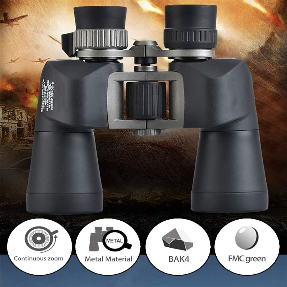 双眼鏡 8-20X50 高出力ズーム双眼鏡 BAK4 プリズム FMC コーティング プロフェッショナル防水防曇金属望遠鏡 バードウ