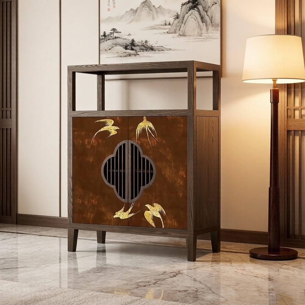 Tavola d'altare Cinese Consolle da Altare in Legno di Noce Elegante Culto Orientale