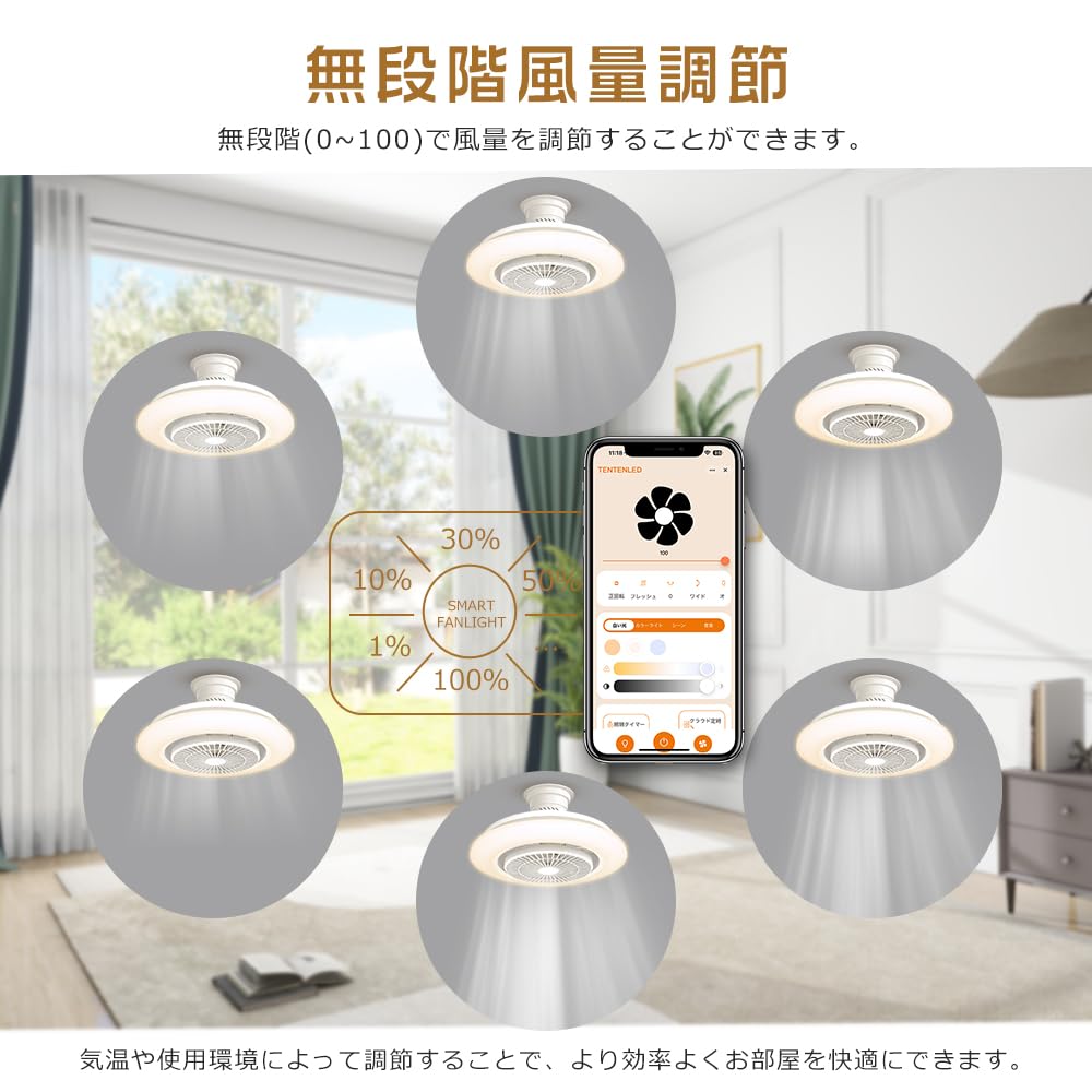 Amazon.co.jp : 【正逆回転切替】シーリングファンライト LED ファン