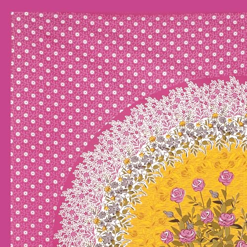 Image of JAIPUR PRINTS 100% Cotton Bedsheet for Double Size Bed bedsheets Rajasthani Jaipuri Printed Double Size Bedsheet with 2 Pillow Cover / 90x100 inch / 235x215 cm / (Pink)