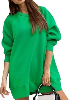SHINROAD Women's sweater dress Sweatshirt Round Neck Long Sleeves Pullover Thermal Thick Loose Winter Blouse Daily Wear