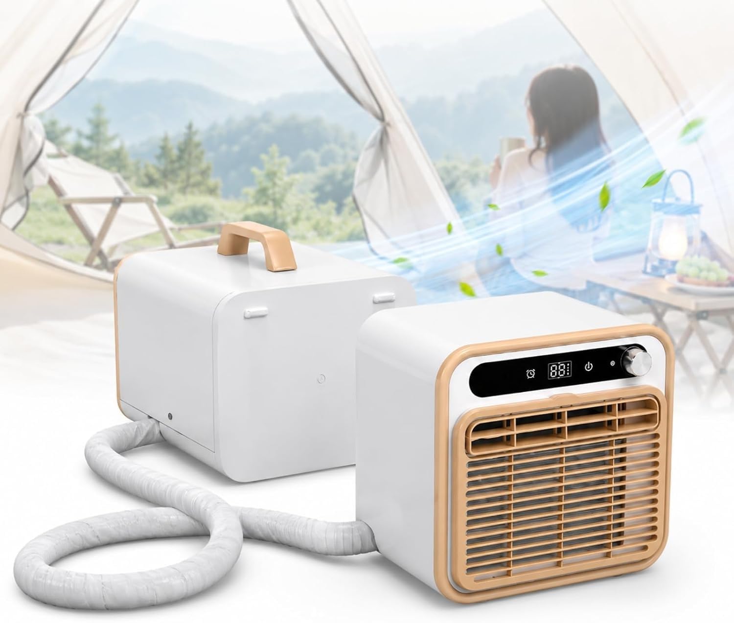 Quiet Split Portable Air Conditioner 5000 BTU Smart Cooling Unit With Touch Control & 12H Timer For Bedroom Office RV Camping Truck