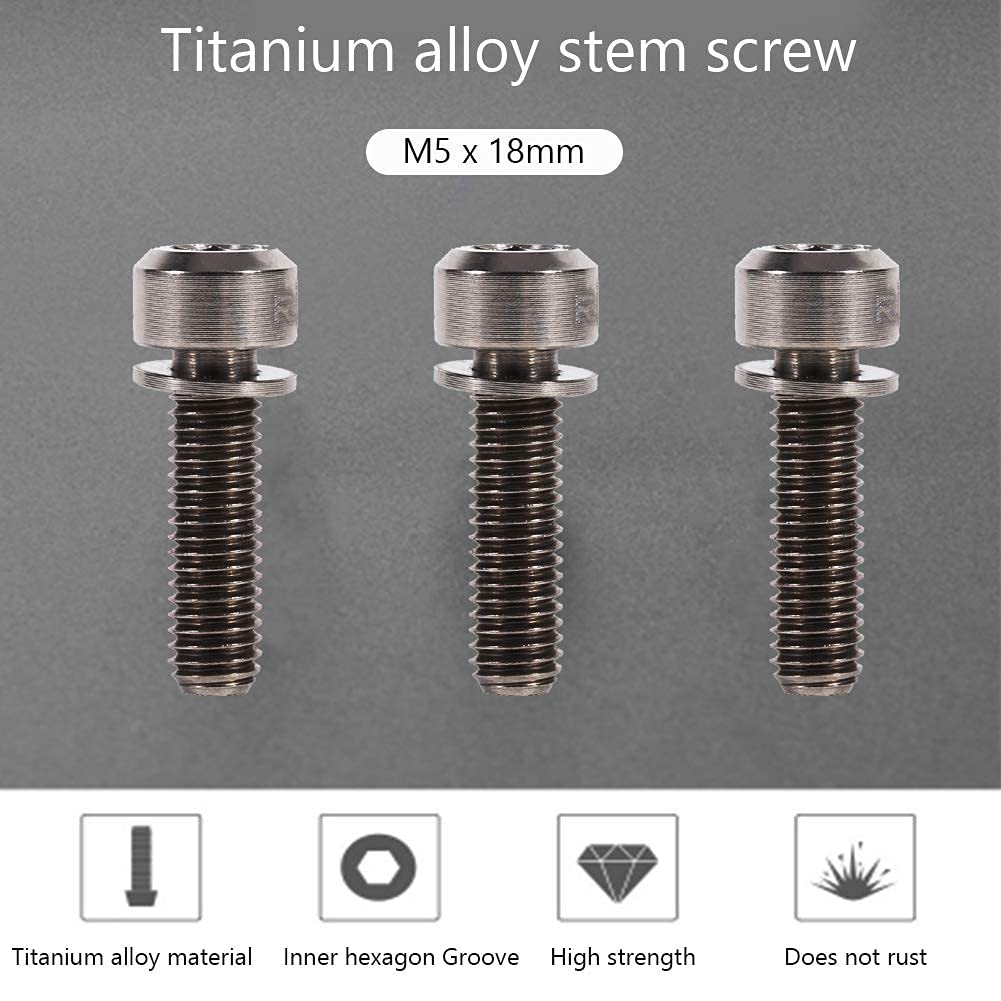 M5 18 mm fietsstuurbouten set van 6 roestvrijstalen schroeven voor