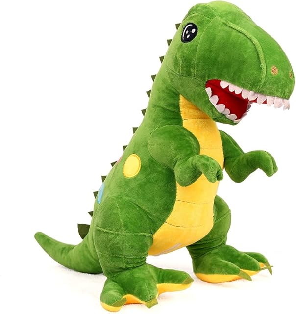 FeiWen Cute Dinosaur Plush Toy Rag Doll Sleeping Tyrannosaurus Doll Large Boy Birthday Child Decoration (23.6in)