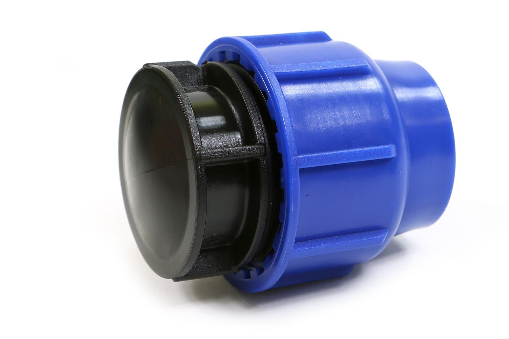 HydroSure End Stop Compression Fitting 25mm - Pack of 3 Irrigation Pipe End Caps for MDPE/HDPE Garden Watering Systems, Compression Fittings to Seal and Close Pipe Ends