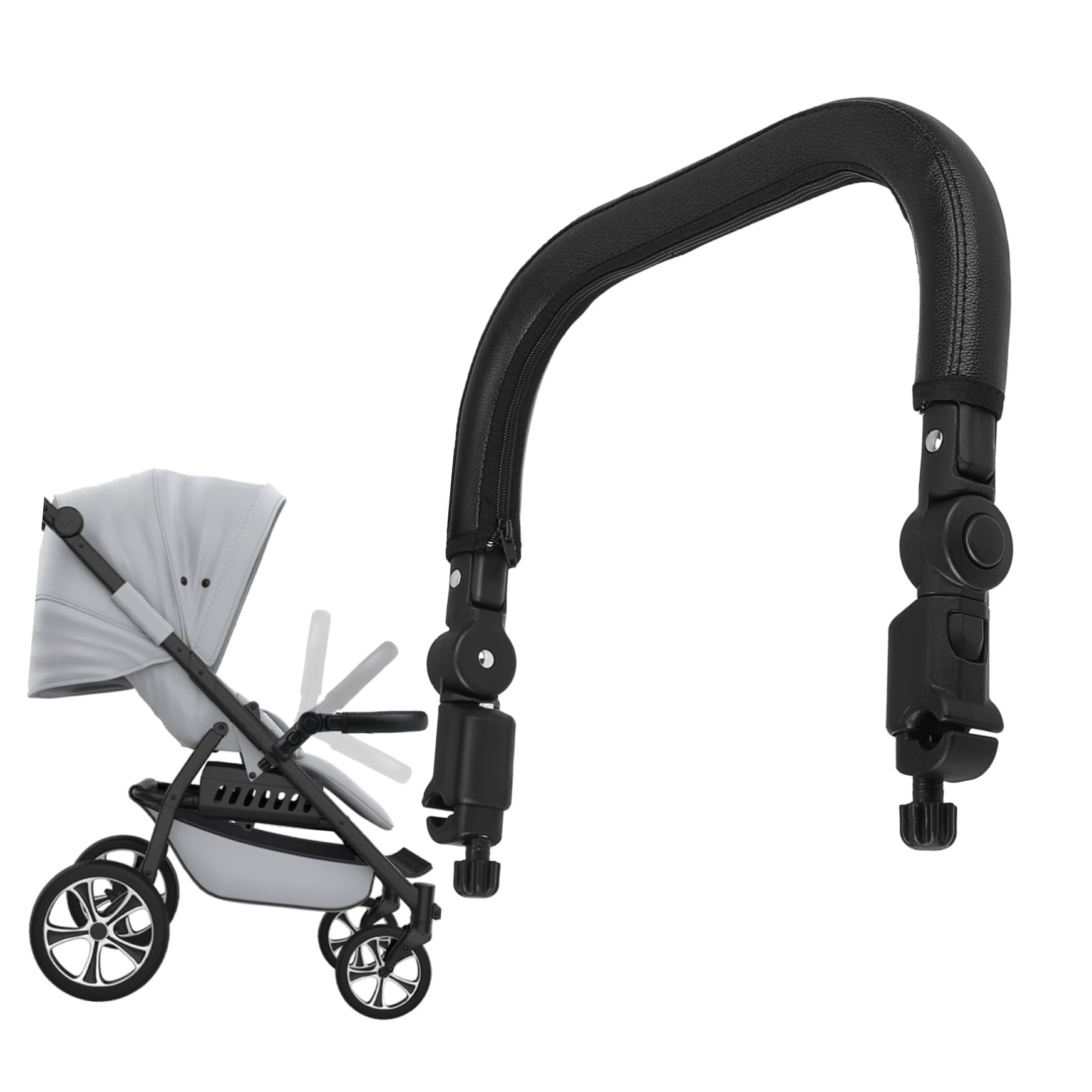 Barre de Maintien pour Poussette Noire, Remplacement 3 Cm