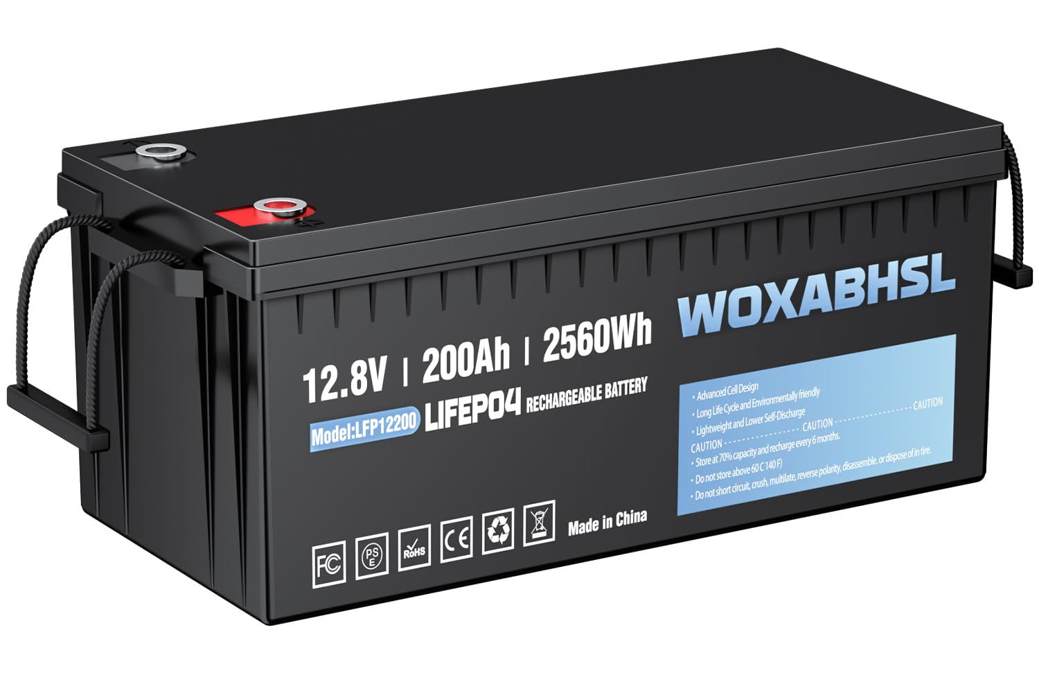 WOXABHSL 200Ah LiFePO4 battery
