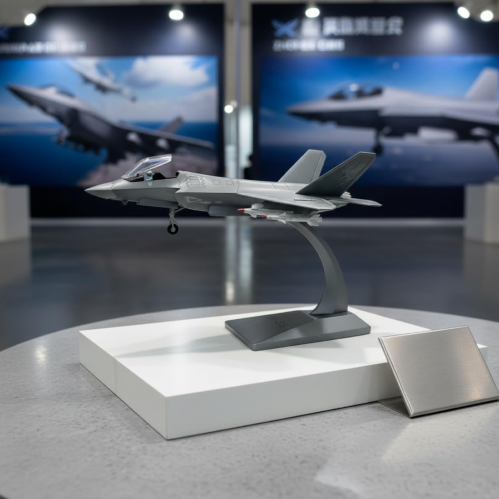 Modellino J 35 in 1:100 Realistico Modellino di Caccia Resistente Aereo in Miniatura con Supporto per Vetrina, Scrivania