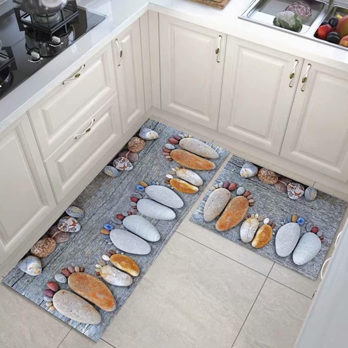 Colorful Kitchen Rugs Kitchen Mats for Floor Non Slip Kitchen Rugs and Mats Kitchen Mat Set Farmhouse Kitchen Rugs and Mats Kitchen 16x24in+16x47inch