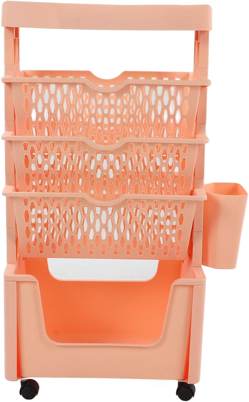 Fdit Large Capacity 5 Layer Bookshelf with Rollers, Safe