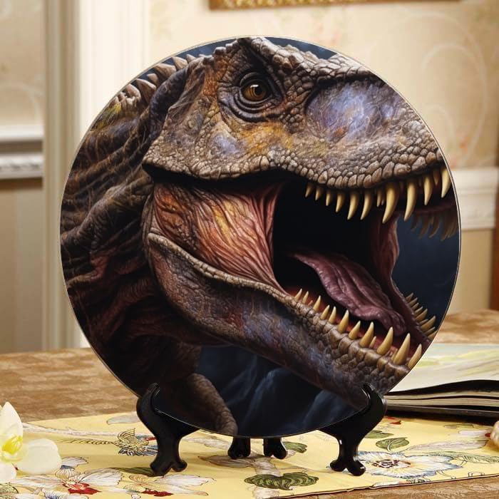 Kayak Ceramic Display Plate 10-inch Round, Home Decor with Stand & Hook DP-02278921