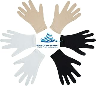 SKATING SPIRIT Figure Skating Competition Thermal Gloves (1 Pair), Dance Gloves - for Performance Testing Show