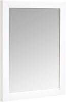 Amazon Basics 16x20 Inch Rectangular Wall Mounted Mirror, White Standard Trim - Easy Install for Bedroom, Living Room, Entryway
