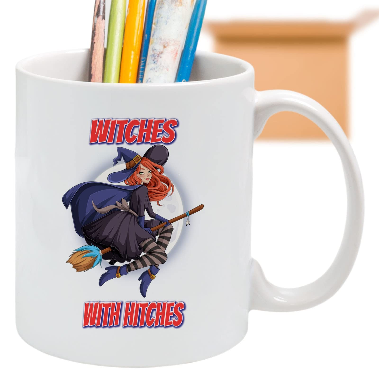 Coffee Mug Witches With Hitches , Cat Lovers , Halloween Mystery, Halloween Camping For Her, Graphic S 535717