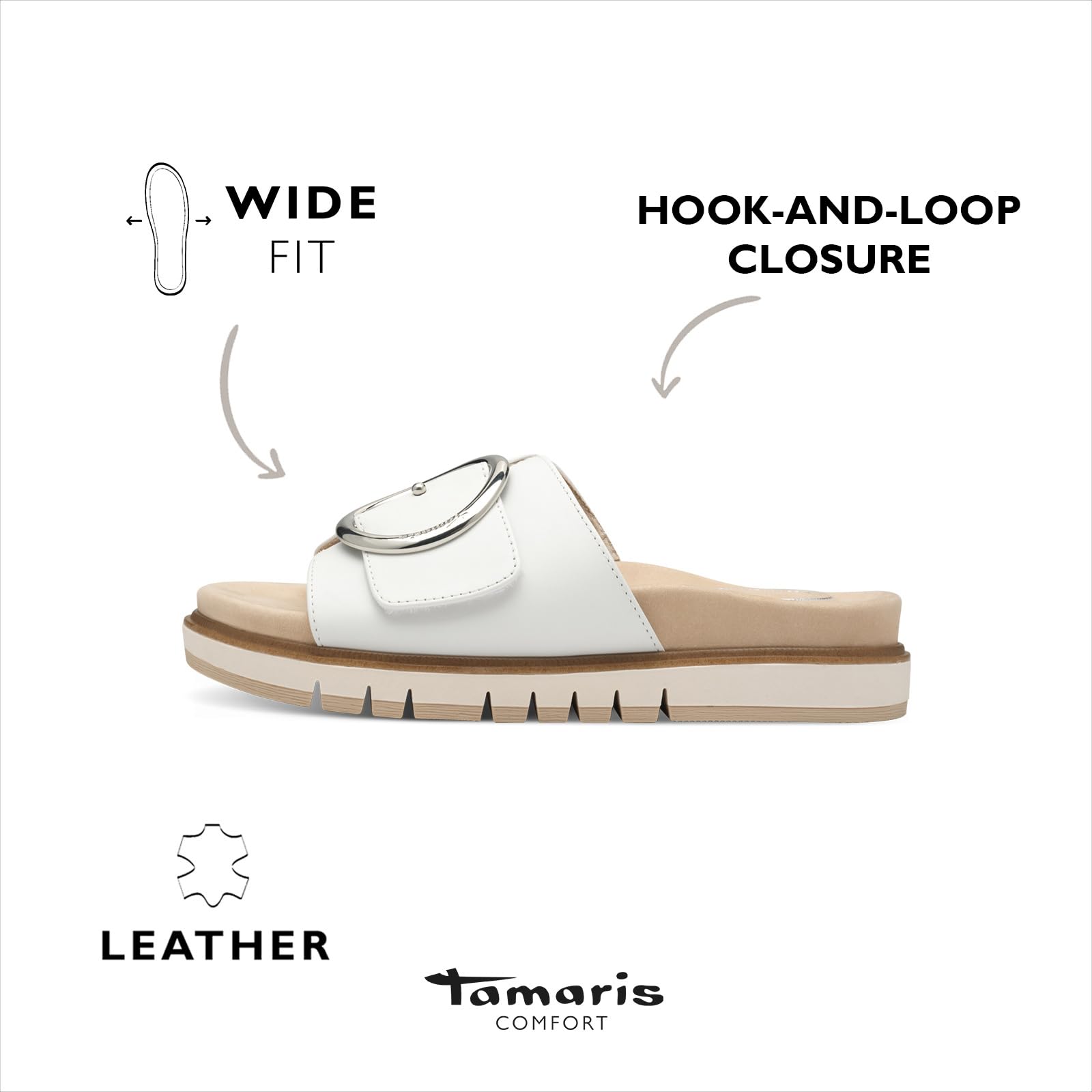 Tamaris Comfort Pantolette da Donna in Pelle Eleganti