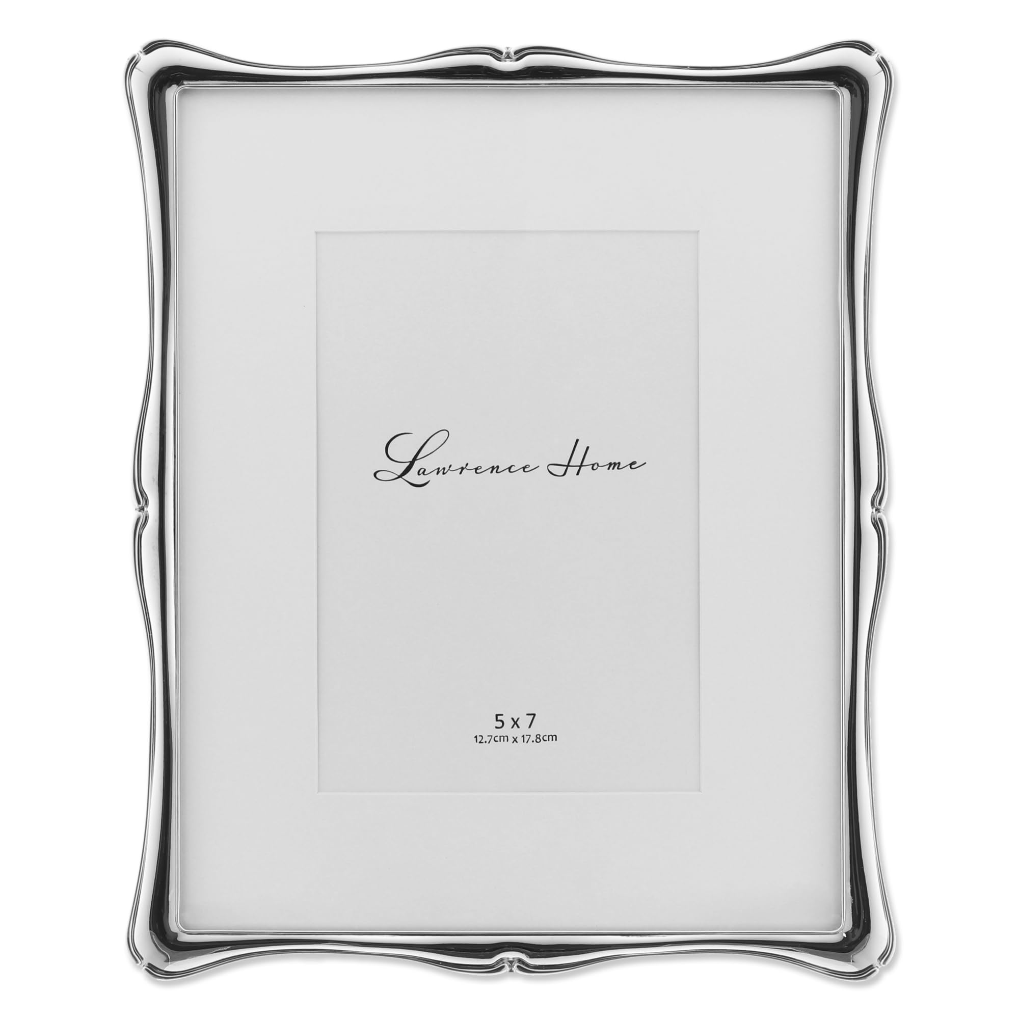 Lawrence Frames 710280 710280 Silver Metal Romance 8x10 Matted for 5x7 Picture Frame