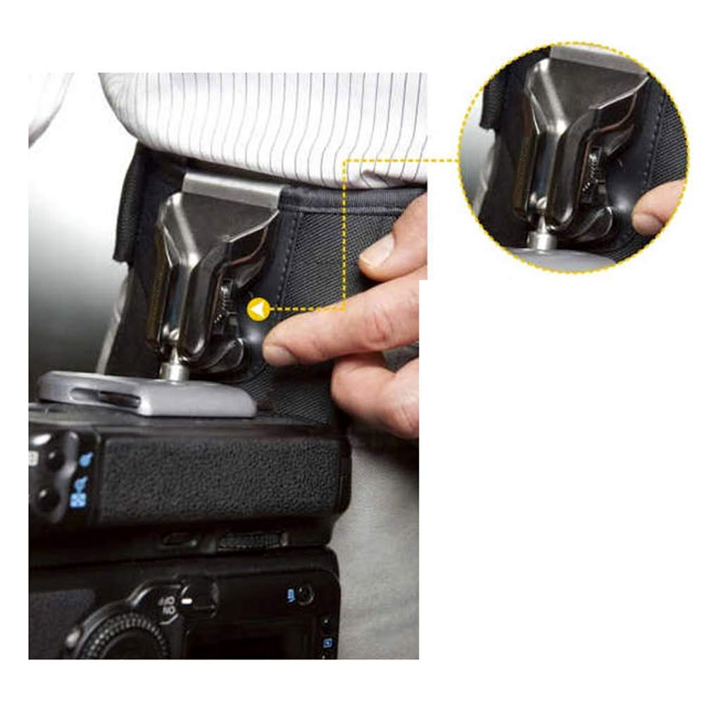 Andoer DSLR Camera cintura in vita con fibbia in lega di alluminio della clip Hanger