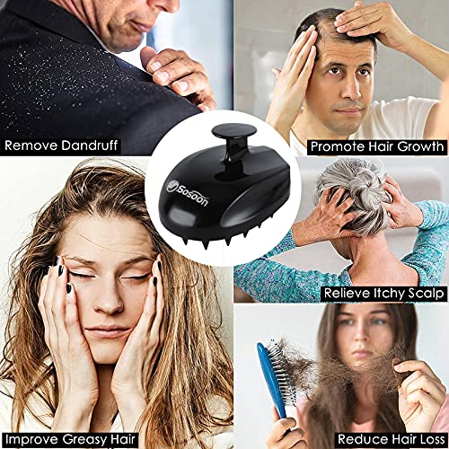 Sosoon GMSXXTS-001BLACK Shampoo Brush Hair Scalp Scrubber Head Massager thumb #5