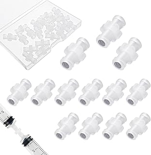 20 Pcs Syringe Adaptor, Luer Lock Female Luer Syringe to Syringe Transfer Joint Luer Lock Connector to Syringe Coupler Adapter Luer Adapter